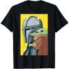 image:imageThe Mandalorian And Grogu Comic Art Style Side Portraits TShirtBlack