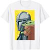 image:imageThe Mandalorian And Grogu Comic Art Style Side Portraits TShirtWhite