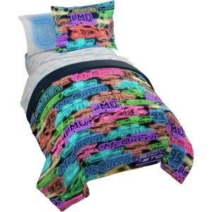 image:imageJay Franco Kids Comforter Set Includes Sheets and Pillow Covers  Soft and Cozy Bed Set for Stylish Room Decor Official Licensed Bedding Blue  The Mandalorian 7 Piece QueenBlack  Cars