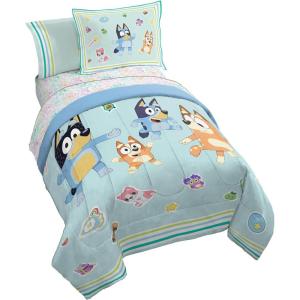 image:imageJay Franco Kids Comforter Set Includes Sheets and Pillow Covers  Soft and Cozy Bed Set for Stylish Room Decor Official Licensed Bedding Blue  The Mandalorian 7 Piece QueenBlue  Bluey