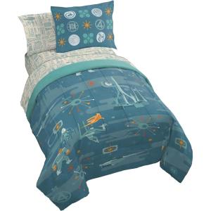 image:imageJay Franco Kids Comforter Set Includes Sheets and Pillow Covers  Soft and Cozy Bed Set for Stylish Room Decor Official Licensed Bedding Blue  The Mandalorian 7 Piece QueenBlue  Fantastic Four