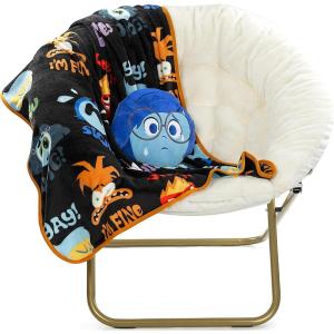 image:imageJay Franco Kids Nogginz Set  12 Inches Nogginz Pillow amp 40 x 50 Inches Cozy Plush Throw Blanket UltraSoft Character Nap Set for Travel Bedroom amp Couch Dcor Gray  The MandalorianBlack  Sadness