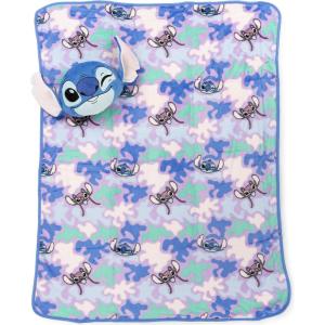 image:imageJay Franco Kids Nogginz Set  12 Inches Nogginz Pillow amp 40 x 50 Inches Cozy Plush Throw Blanket UltraSoft Character Nap Set for Travel Bedroom amp Couch Dcor Gray  The MandalorianMulti  Lilo  Stitch