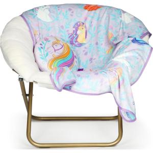image:imageJay Franco Kids Nogginz Set  12 Inches Nogginz Pillow amp 40 x 50 Inches Cozy Plush Throw Blanket UltraSoft Character Nap Set for Travel Bedroom amp Couch Dcor Gray  The MandalorianPurple  Unicorn Academy