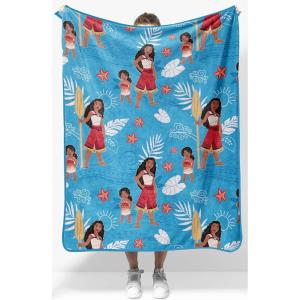 image:imageJay Franco Kids Plush Throw Blanket  Soft amp Cozy Fleece Throw for Bedroom amp Couch Dcor Official Licensed Product Blue  The Mandalorian 40x50  Travel BlanketBlue  Moana