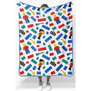 image:imageJay Franco Kids Plush Throw Blanket  Soft amp Cozy Fleece Throw for Bedroom amp Couch Dcor Official Licensed Product Blue  The Mandalorian 40x50  Travel BlanketWhite  Lego