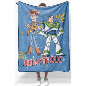 image:imageJay Franco Kids Plush Throw Blanket  Soft amp Cozy Fleece Throw for Bedroom amp Couch Dcor Official Licensed Product Blue  The Mandalorian 40x50  Travel BlanketBlue  Toy Story