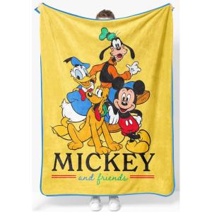image:imageJay Franco Kids Plush Throw Blanket  Soft amp Cozy Fleece Throw for Bedroom amp Couch Dcor Official Licensed Product Blue  The Mandalorian 40x50  Travel BlanketYellow  Mickey and Friends