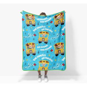 image:imageJay Franco Kids Plush Throw Blanket  Soft amp Cozy Fleece Throw for Bedroom amp Couch Dcor Official Licensed Product Blue  The Mandalorian 40x50  Travel BlanketBlue  Cocomelon