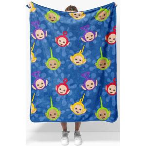 image:imageJay Franco Kids Plush Throw Blanket  Soft amp Cozy Fleece Throw for Bedroom amp Couch Dcor Official Licensed Product Blue  The Mandalorian 40x50  Travel BlanketBlue  Teletubbies