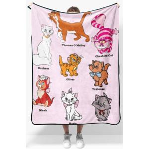 image:imageJay Franco Kids Plush Throw Blanket  Soft amp Cozy Fleece Throw for Bedroom amp Couch Dcor Official Licensed Product Blue  The Mandalorian 40x50  Travel BlanketPink  Disney Cats