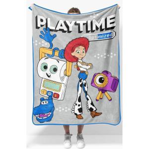 image:imageJay Franco Kids Plush Throw Blanket  Soft amp Cozy Fleece Throw for Bedroom amp Couch Dcor Official Licensed Product Blue  The Mandalorian 40x50  Travel BlanketGray  Toy Story