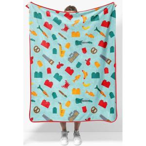 image:imageJay Franco Kids Plush Throw Blanket  Soft amp Cozy Fleece Throw for Bedroom amp Couch Dcor Official Licensed Product Blue  The Mandalorian 40x50  Travel BlanketGreen  Lego