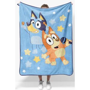 image:imageJay Franco Kids Plush Throw Blanket  Soft amp Cozy Fleece Throw for Bedroom amp Couch Dcor Official Licensed Product Blue  The Mandalorian 40x50  Travel BlanketBlue  Bluey