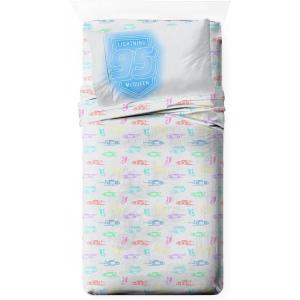 image:imageJay Franco Kids Sheet Set with Fitted Flat Sheets amp Pillow Cover  UltraSoft Bedding with Pillowcase for Room Decor White  The Mandalorian 4 Piece QueenGray  Cars