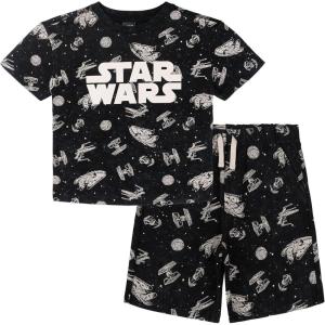 image:imageSTAR WARS The Mandalorian TShirt and French Terry Shorts Outfit Set Infant to Big Kid Sizes 12 Months  1820Black