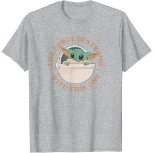 image:imageStar Wars Grogu The Force is Strong With This One TShirtHeather Grey