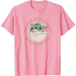 image:imageStar Wars Grogu The Force is Strong With This One TShirtPink
