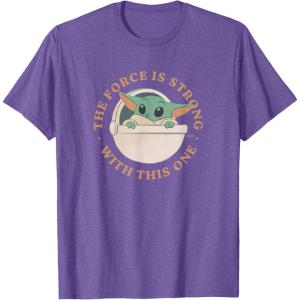 image:imageStar Wars Grogu The Force is Strong With This One TShirtPurple Heather