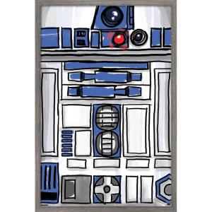 image:imageStar Wars Kids Sketch  R2D2 Character Illustration Wall Poster 34L x 224W Premium Unframed VersionBarnwood Framed Version
