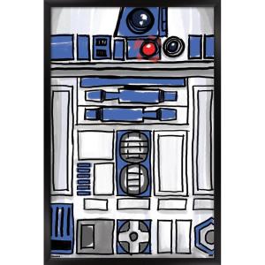 image:imageStar Wars Kids Sketch  R2D2 Character Illustration Wall Poster 34L x 224W Premium Unframed VersionBlack Framed Version
