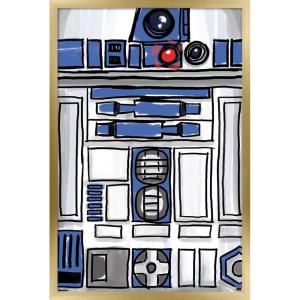 image:imageStar Wars Kids Sketch  R2D2 Character Illustration Wall Poster 34L x 224W Premium Unframed VersionGold Framed Version