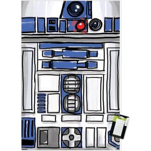 image:imageStar Wars Kids Sketch  R2D2 Character Illustration Wall Poster 34L x 224W Premium Unframed VersionPremium Poster  Mount Bundle