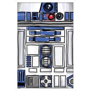 image:imageStar Wars Kids Sketch  R2D2 Character Illustration Wall Poster 34L x 224W Premium Unframed VersionWhite Framed Version