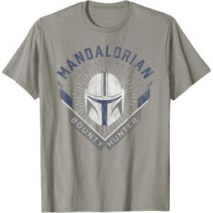 image:imageStar Wars The Mandalorian Legendary Warrior Bounty Hunter TShirtSlate Grey