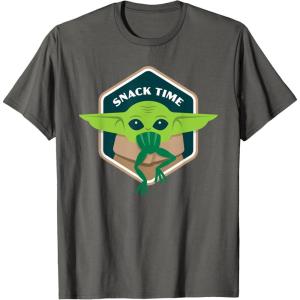 image:imageStar Wars The Mandalorian The Child Grogu Frog Snack Time TShirtAsphalt Grey