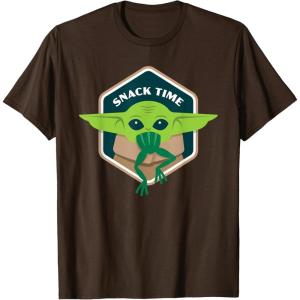 image:imageStar Wars The Mandalorian The Child Grogu Frog Snack Time TShirtBrown