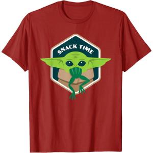 image:imageStar Wars The Mandalorian The Child Grogu Frog Snack Time TShirtCranberry Red