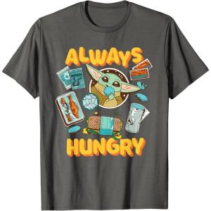 image:imageStar Wars The Mandalorian and Grogu Always Hungry Snacks TShirtAsphalt Grey