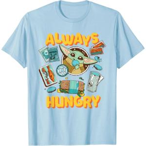 image:imageStar Wars The Mandalorian and Grogu Always Hungry Snacks TShirtBaby Blue