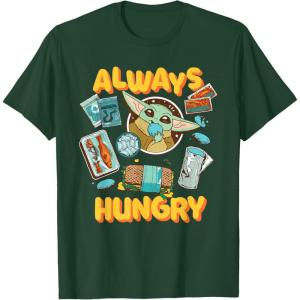 image:imageStar Wars The Mandalorian and Grogu Always Hungry Snacks TShirtDark Green