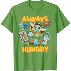 image:imageStar Wars The Mandalorian and Grogu Always Hungry Snacks TShirtGrass Green