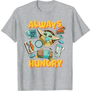 image:imageStar Wars The Mandalorian and Grogu Always Hungry Snacks TShirtHeather Grey