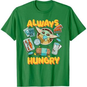 image:imageStar Wars The Mandalorian and Grogu Always Hungry Snacks TShirtKelly Green