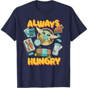 image:imageStar Wars The Mandalorian and Grogu Always Hungry Snacks TShirtNavy Blue
