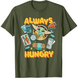 image:imageStar Wars The Mandalorian and Grogu Always Hungry Snacks TShirtOlive Green