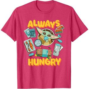 image:imageStar Wars The Mandalorian and Grogu Always Hungry Snacks TShirtRed Heather