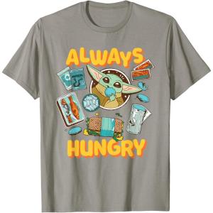image:imageStar Wars The Mandalorian and Grogu Always Hungry Snacks TShirtSlate Grey