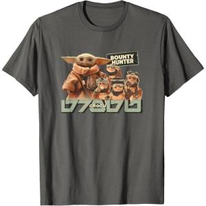 image:imageStar Wars The Mandalorian and Grogu Bounty Hunter Vintage TShirtAsphalt Grey