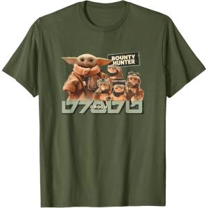 image:imageStar Wars The Mandalorian and Grogu Bounty Hunter Vintage TShirtOlive Green