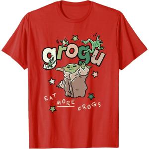 image:imageStar Wars The Mandalorian and Grogu Eat More Frogs Sketch TShirtRed