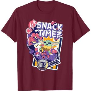 image:imageStar Wars The Mandalorian and Grogu Is It Snack Time TShirtBurgundy