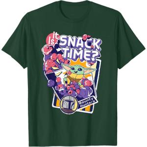 image:imageStar Wars The Mandalorian and Grogu Is It Snack Time TShirtDark Green