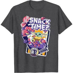 image:imageStar Wars The Mandalorian and Grogu Is It Snack Time TShirtDark Heather Grey