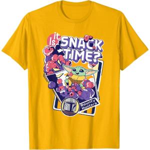 image:imageStar Wars The Mandalorian and Grogu Is It Snack Time TShirtGolden Yellow