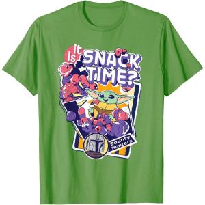 image:imageStar Wars The Mandalorian and Grogu Is It Snack Time TShirtGrass Green